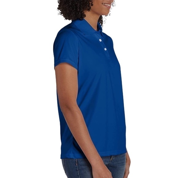 Hanes Polo Shirt Plus Size 3X Cool DRI Golf Performance Polo Royal Blue - Picture 3 of 7